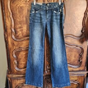 7 For All Mankind Embellished Flare & Wide Leg Jeans